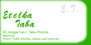 etelka taba business card